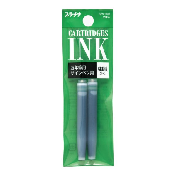 Patroane de cerneală Green, set 2 buc, Platinum Pen