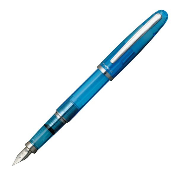 Stilou Balance Clear Crystal Blue, Platinum Pen