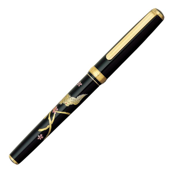 Stilou Vicoh Modern Maki-e Phoenix, Penita Aur 18 Kt, Platinum Pen