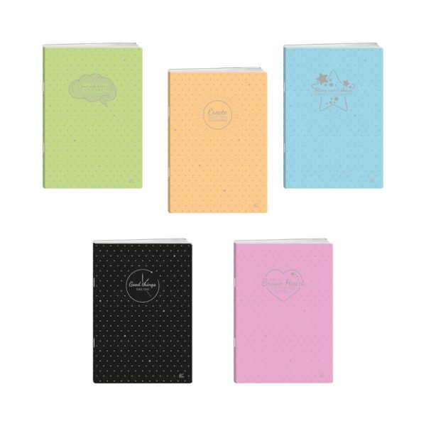 Caiet Elisa Dots A5, 48 file