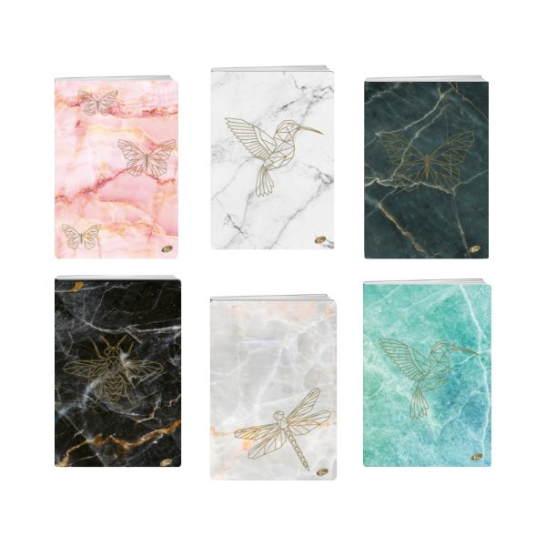 Caiet Elisa Marble A4, 60 file