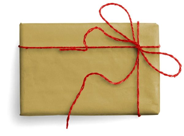 Hârtie de împachetat cadouri Kraft pliată aurie Kartos