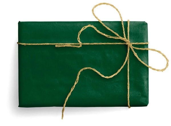 Hârtie de împachetat cadouri Kraft pliată verde Kartos