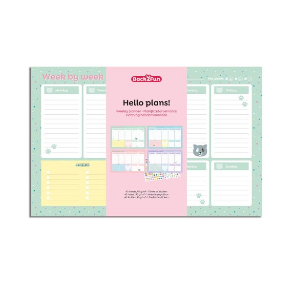 Planner săptămânal A4 din colecția Back2Fun Miquelrius