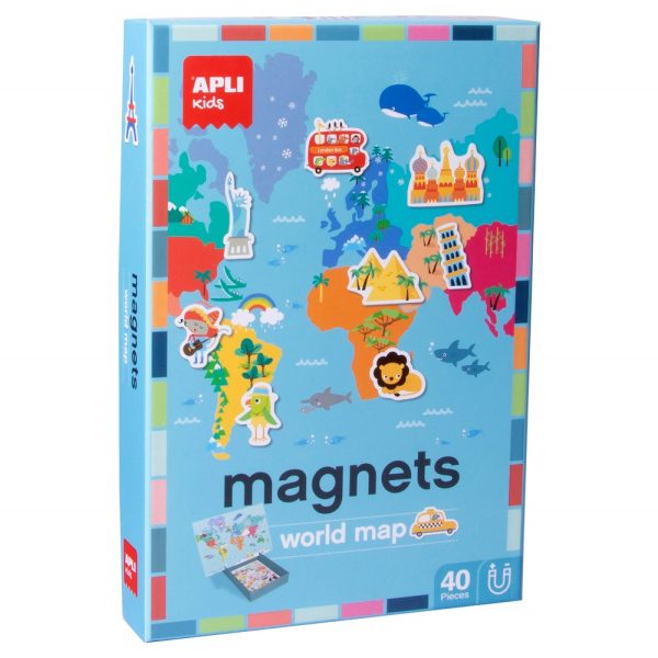 Joc cu magneți Harta Lumii Apli Kids