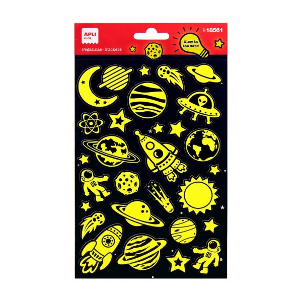 Set stickere iluminiscente În spațiu Apli Kids