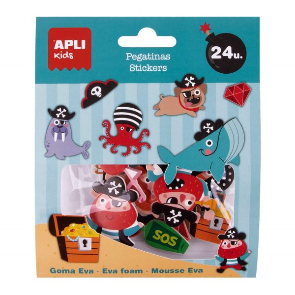 Joc cu stickere din spuma Pirați Apli Kids