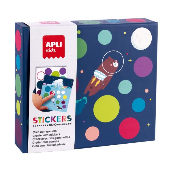 Joc cu stickere Zboara spre Luna Apli Kids