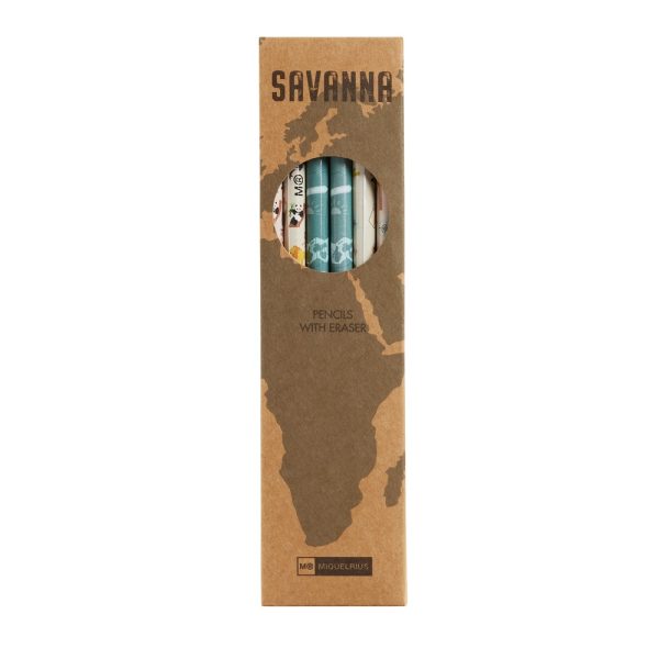 Set 6 creioane Savanna din colecția Little World Miquelrius