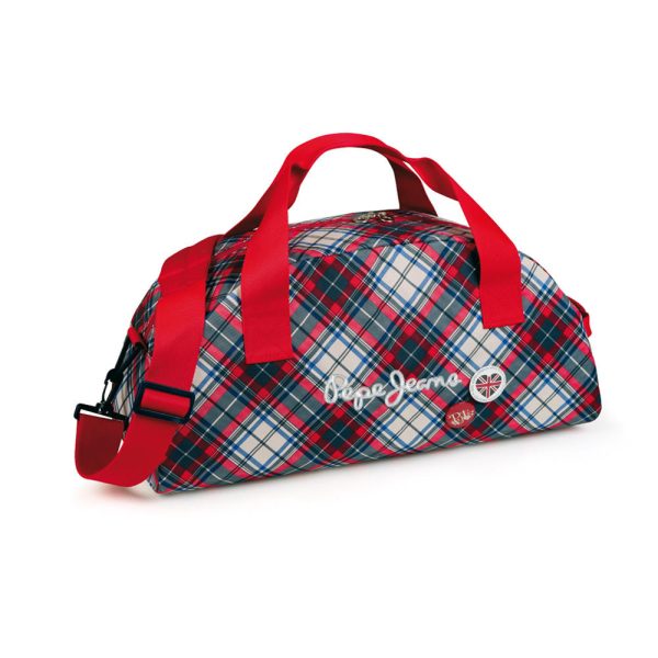 Geantă de voiaj/sport colecția Pepe Jeans Piros kockas Busquets