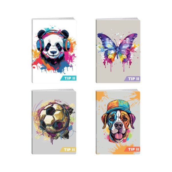 Caiet Elisa Animal Pop A5, 32 file