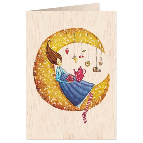 Felicitare din lemn Never stop dreaming CozyWood