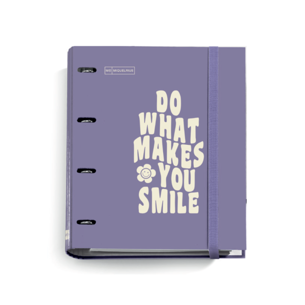 Caiet mecanic Miquelrius Purple Messages,  A4 cu refill