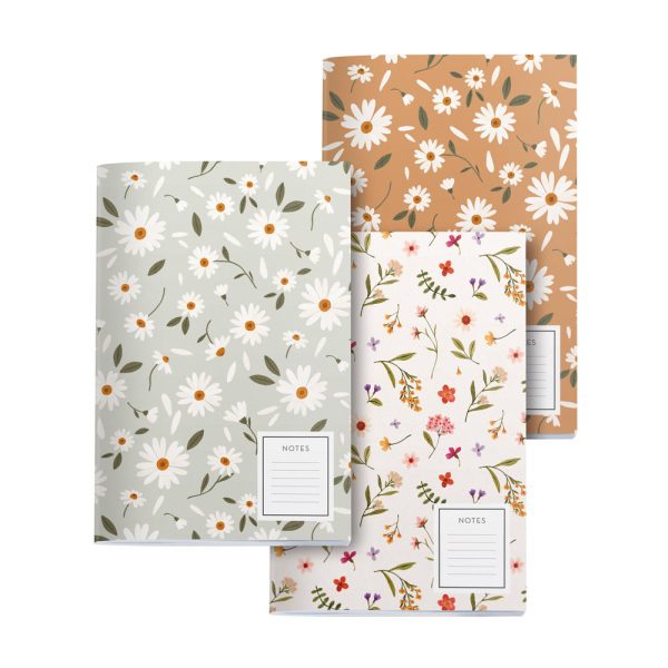 Set din 3 caiete legate colecția Spring Flowers
