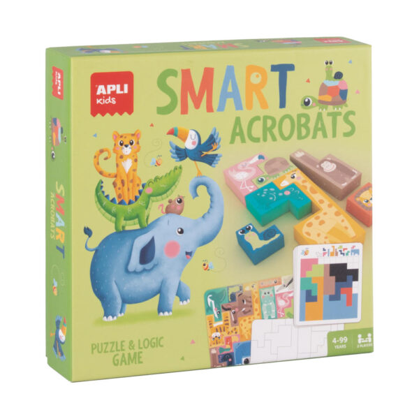 Apli Kids Smart Acrobats, tablă de joc și piese din lemn