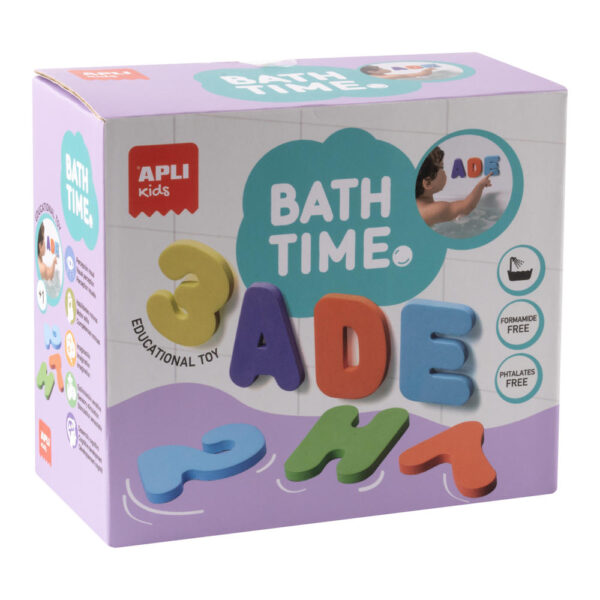Jucărie de baie copii, litere și cifre din spumă Apli Kids