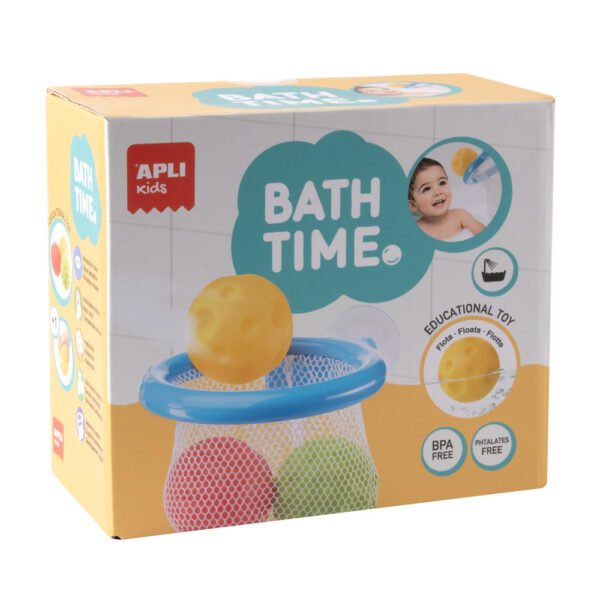 Jucărie de baie copii, coș baschet cu mingi Apli Kids