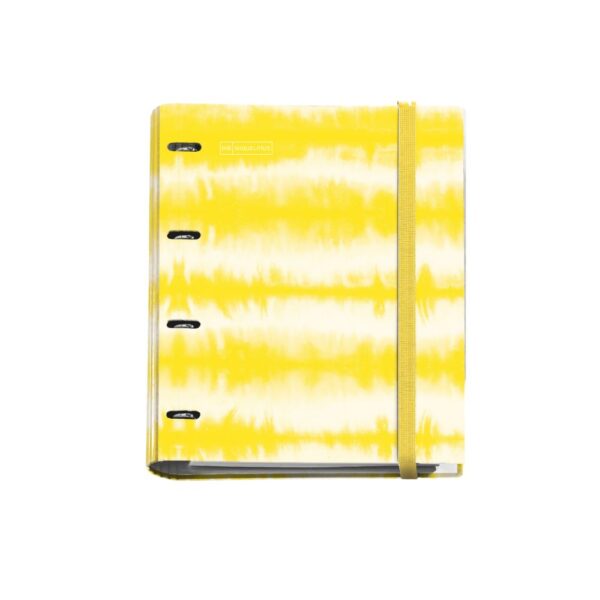 Caiet mecanic Miquelrius, Tie Dye Yellow A4 cu refill