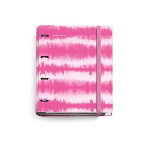 Caiet mecanic Miquelrius, Tie Dye Pink A4 cu refill